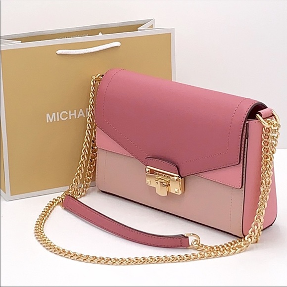 Michael Kors Kinsley Medium Flap Shoulder Bag Crossbody in Blossom Multi - Picture 2 of 15